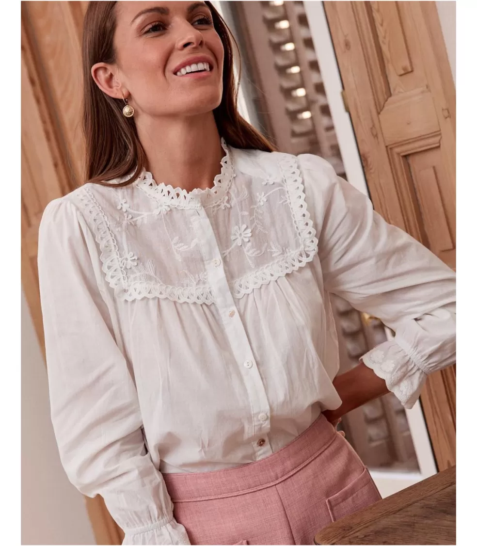 BLUSAS Y CAMISAS>Polin et moi Camisa Bordados Herminia BLANCO