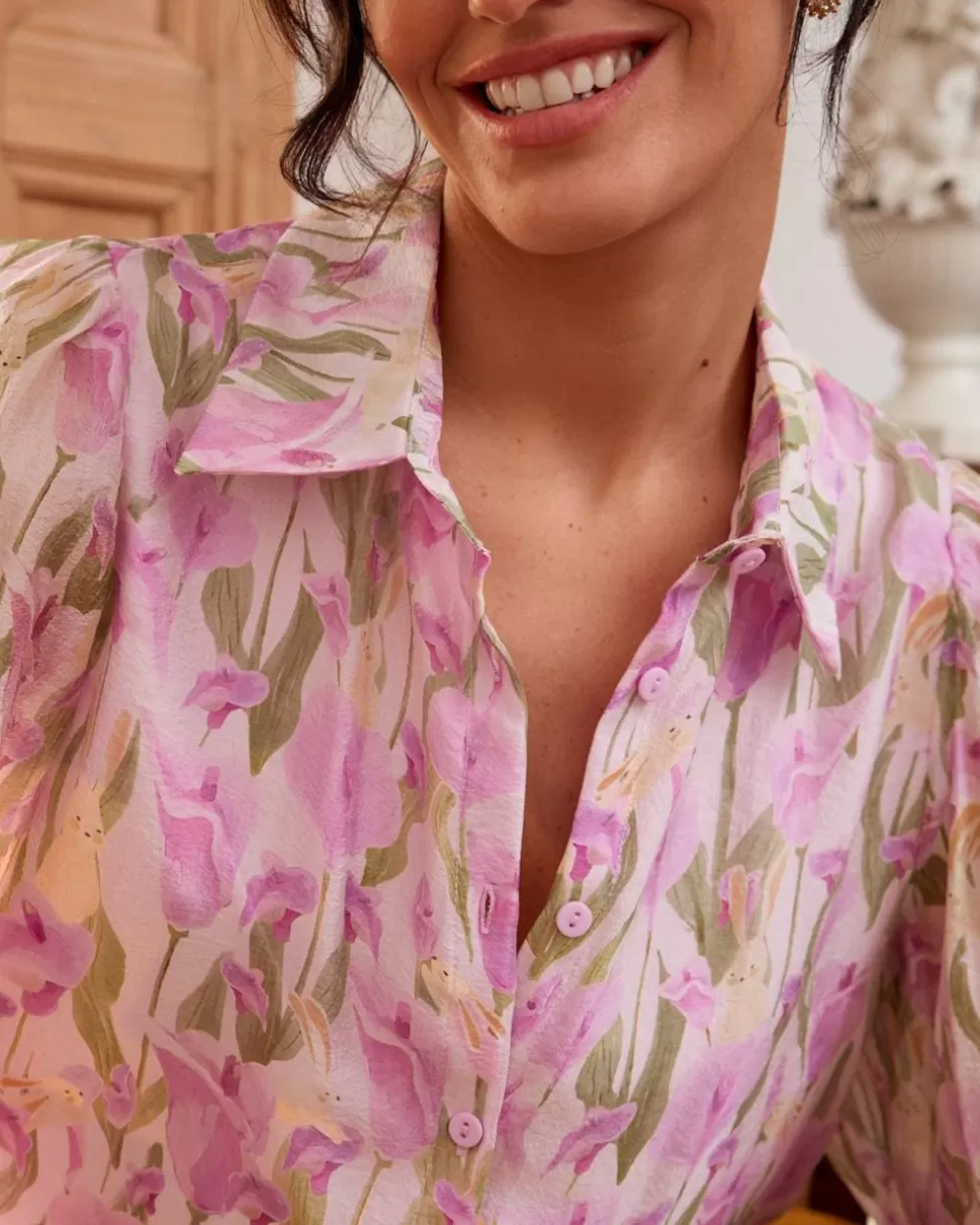 BLUSAS Y CAMISAS>Polin et moi Camisa Floral Salomé Lila