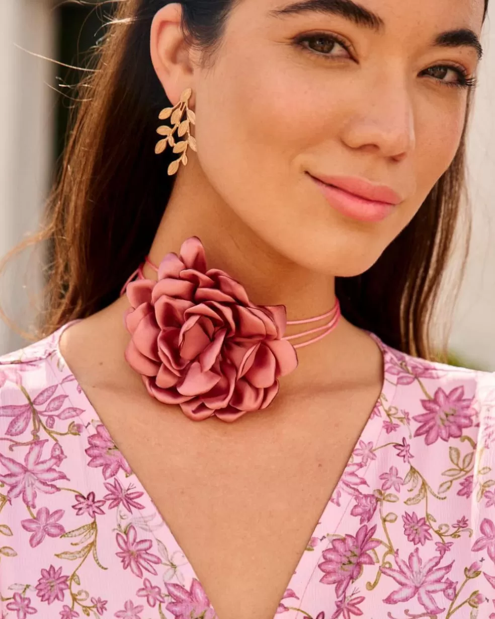 BISUTERÍA | FERIA>Polin et moi Chocker Tela Ailara Rosa