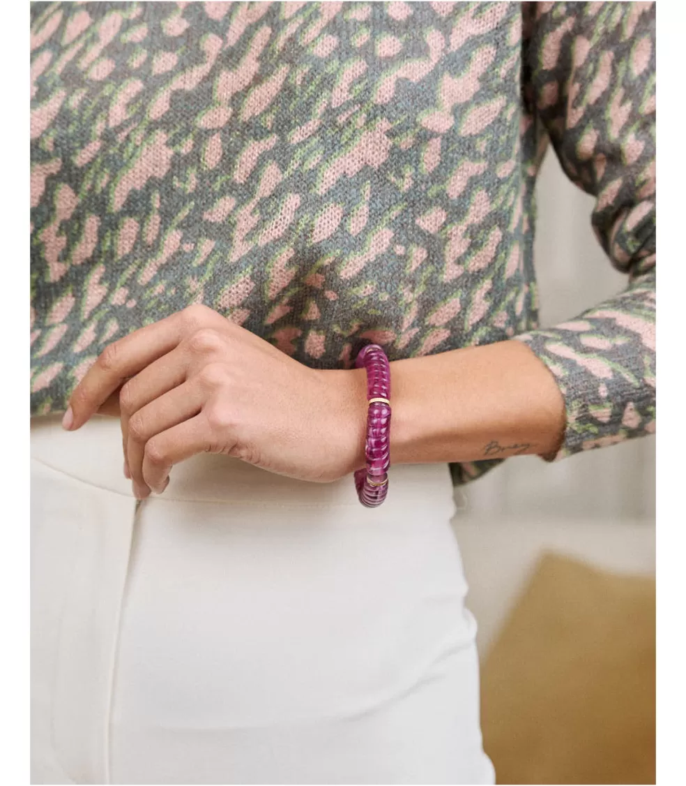 BISUTERÍA>Polin et moi Pulsera Abalorios Ateli berenjena