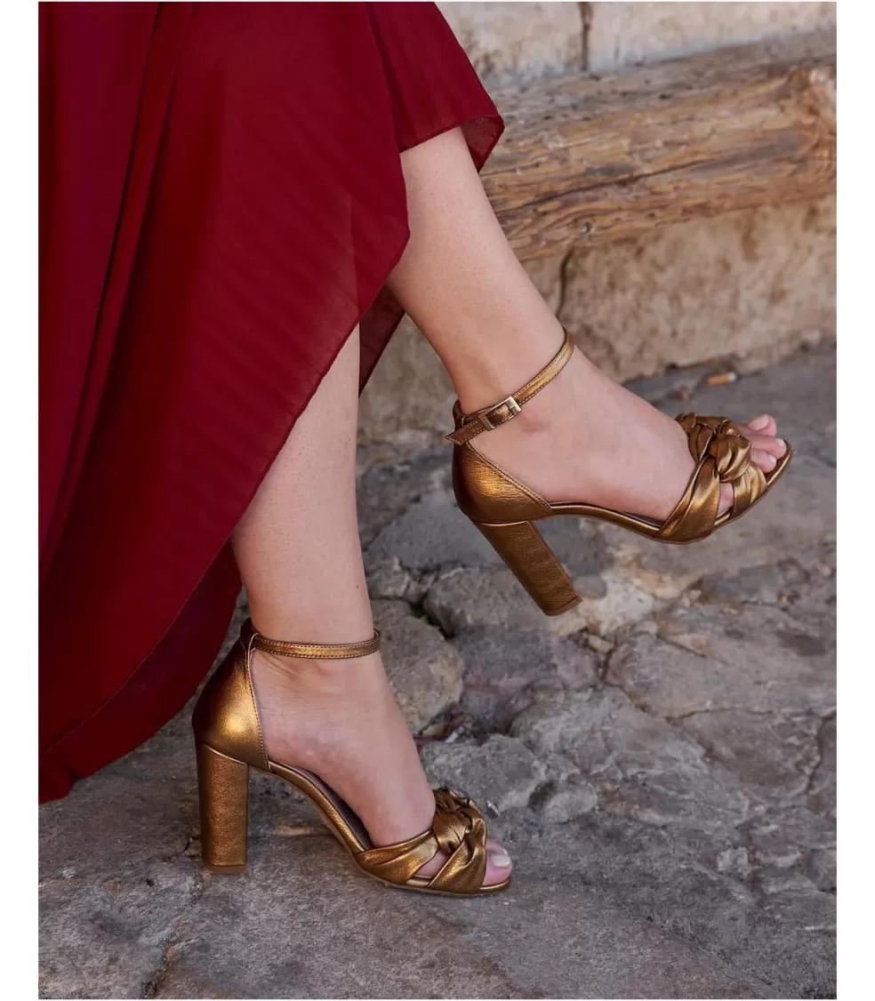 SANDALIAS | NOVIA>Polin et moi Sandalias Nudo Goldie ORO/PLATINO