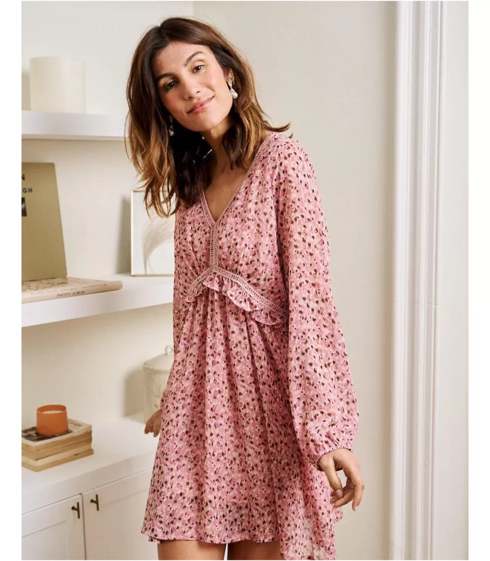 VESTIDOS Y MONOS>Polin et moi Vestido Corto Mangu Rosa