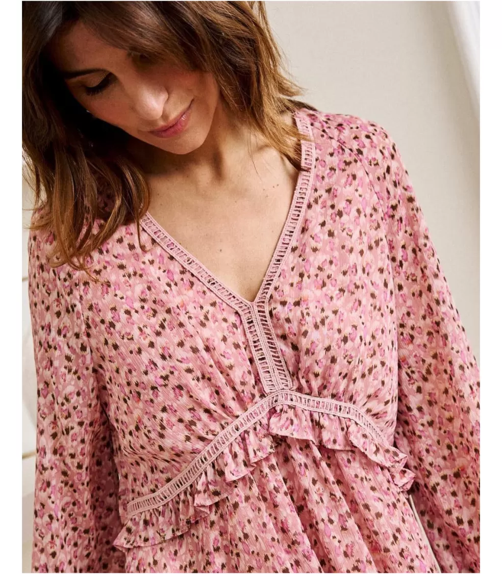 VESTIDOS Y MONOS>Polin et moi Vestido Corto Mangu Rosa
