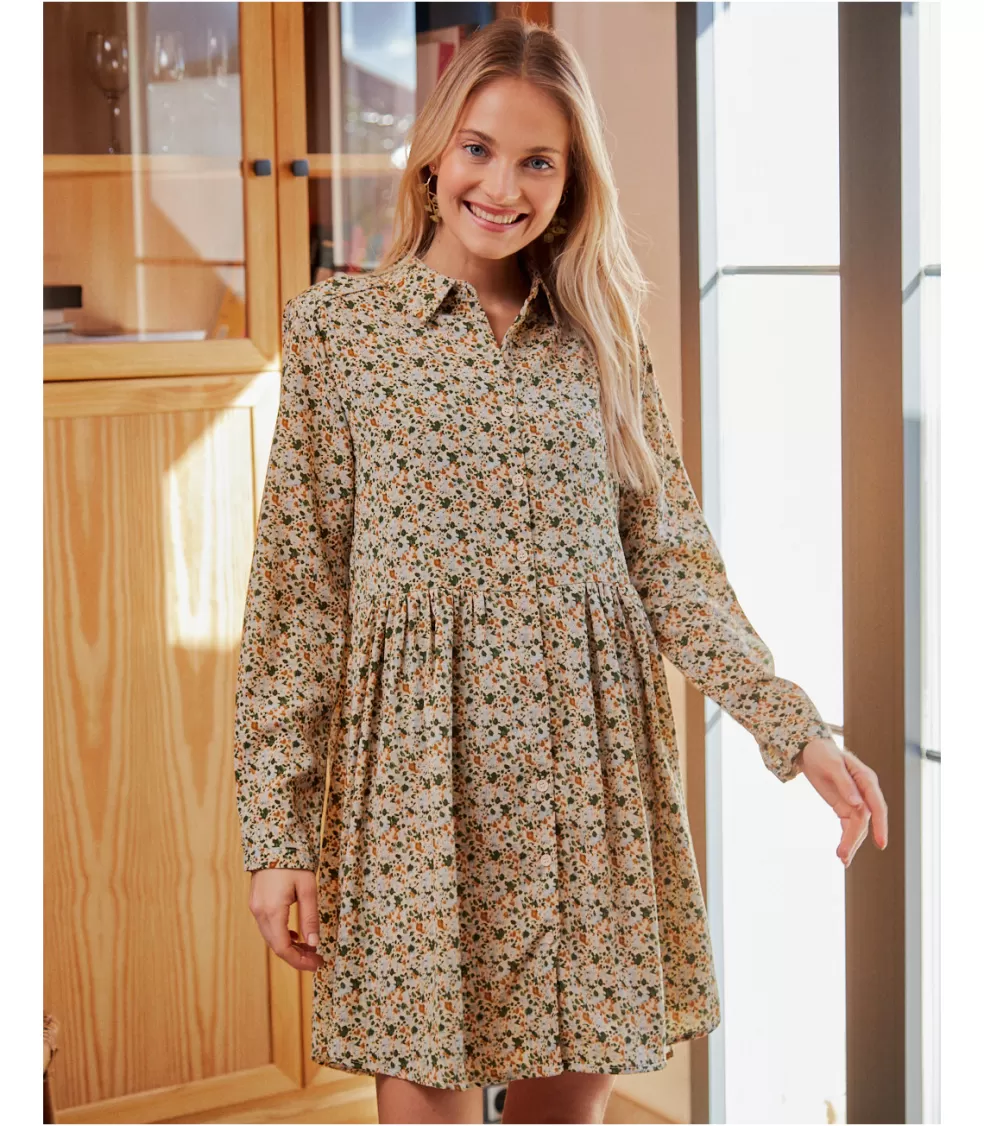 VESTIDOS Y MONOS>Polin et moi Vestido Floral Aymán OLIVA