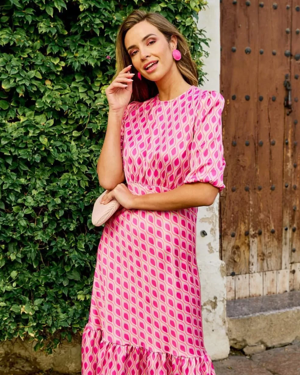 FERIA>Polin et moi Vestido Midi Susan Frambuesa