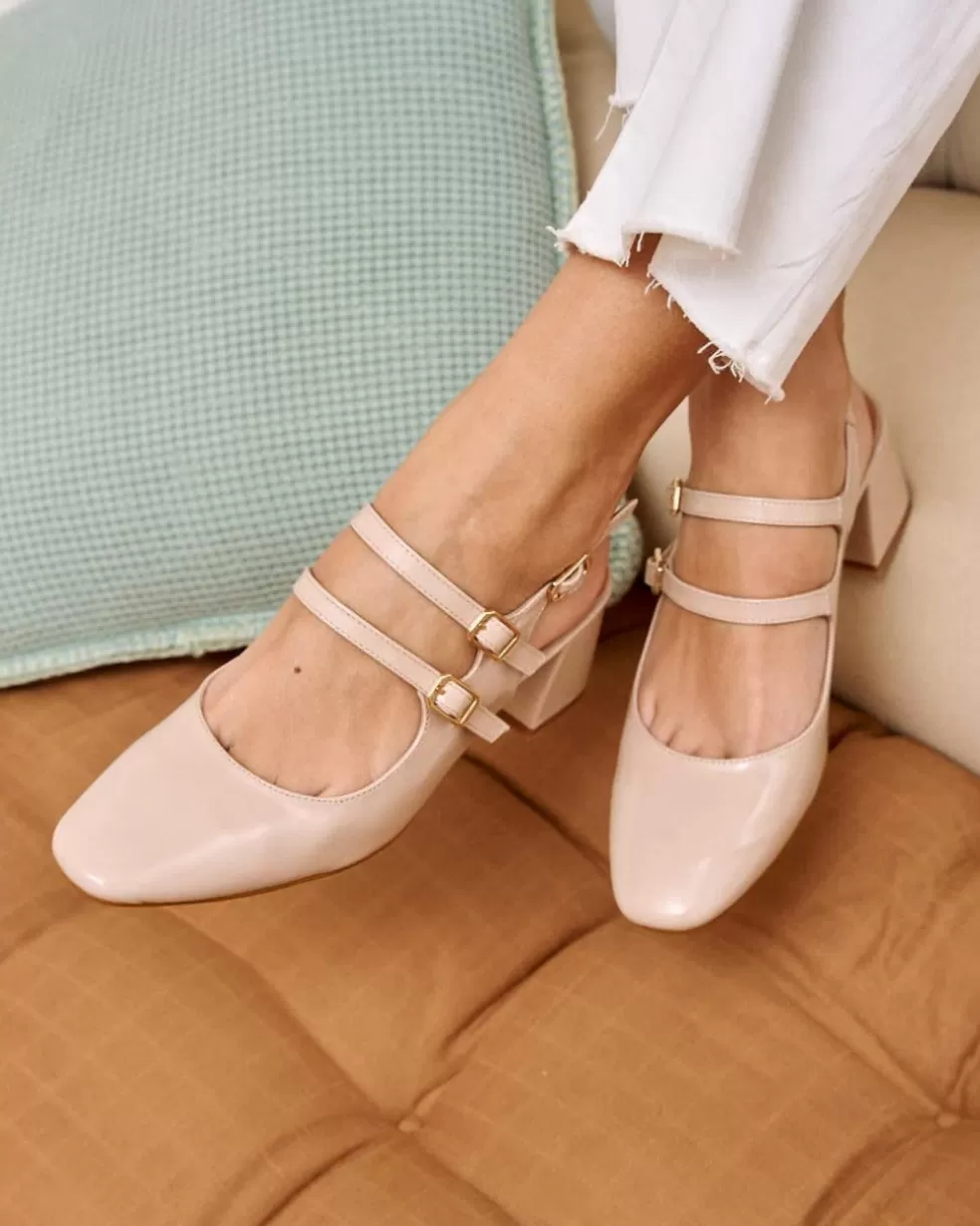 ZAPATOS DE TACÓN | FERIA>Polin et moi Zapato Destalonado Nudia BEIGE
